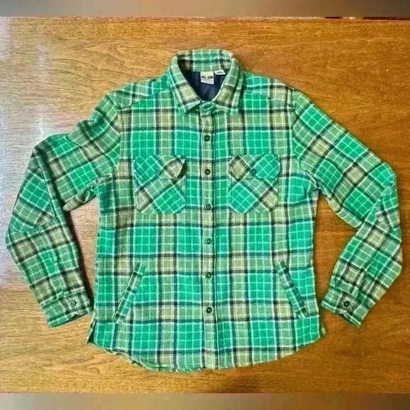 All-Son- Green/Black Plaid Wool Blend Shirt Jacket Men’s Medium EUC! - Picture 1 of 11